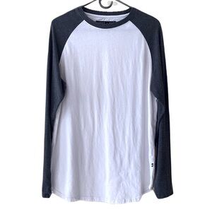 EDGAR + ASH Long Sleeve White and Gray Shirt